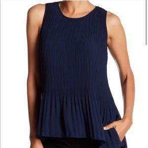 NWT Catharine Malandrino Pleated Flowy Top
